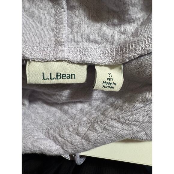 L.L. Bean Women Sweatshirt Lavender Quilted Funnel Neck Size Small Petite - Picture 5 of 11